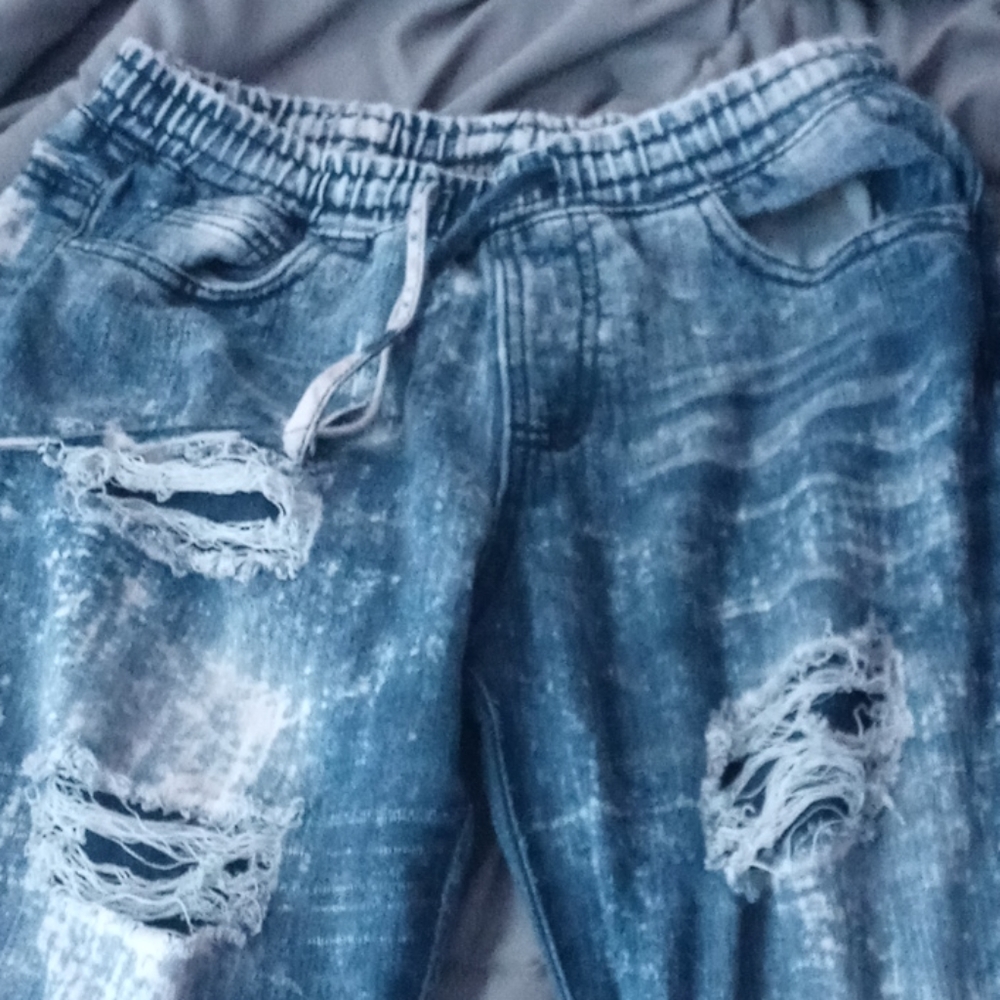 These are jean joggers